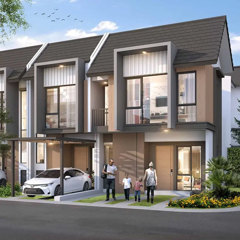 Fasad tipe Aruna di Aksara Homes