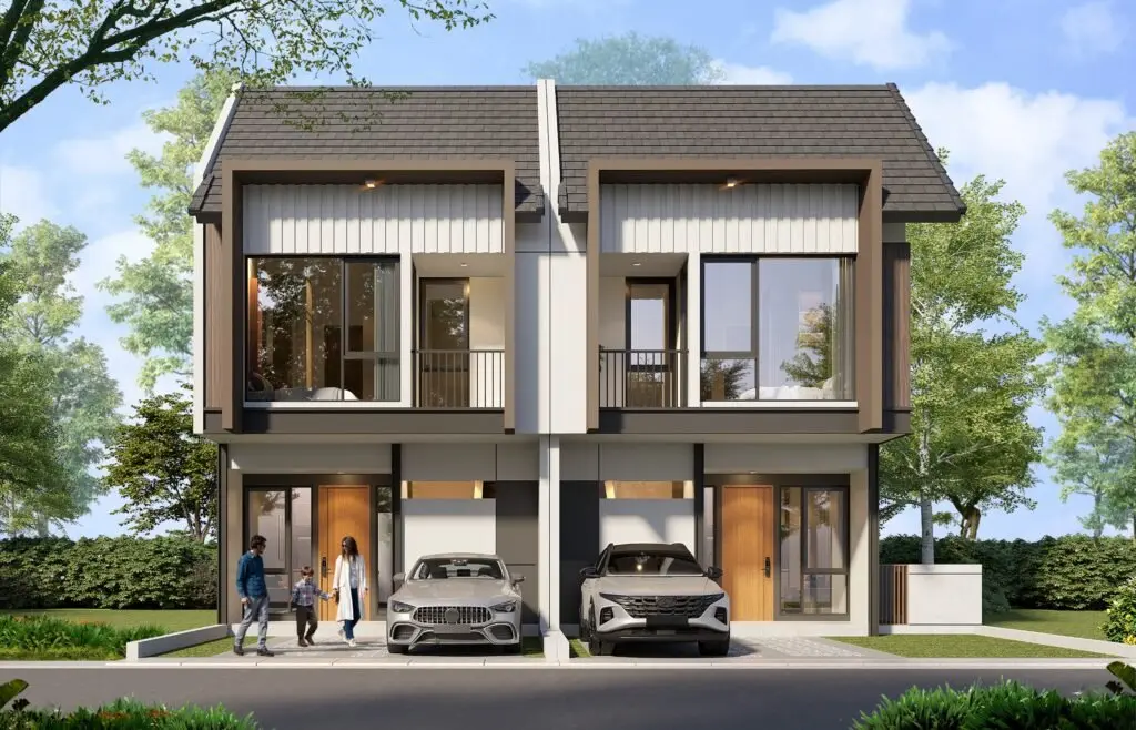 Fasad tipe Nismara di Aksara Homes