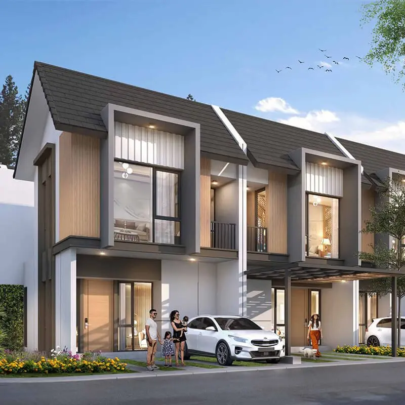 Fasad tipe Svasti di Aksara Homes